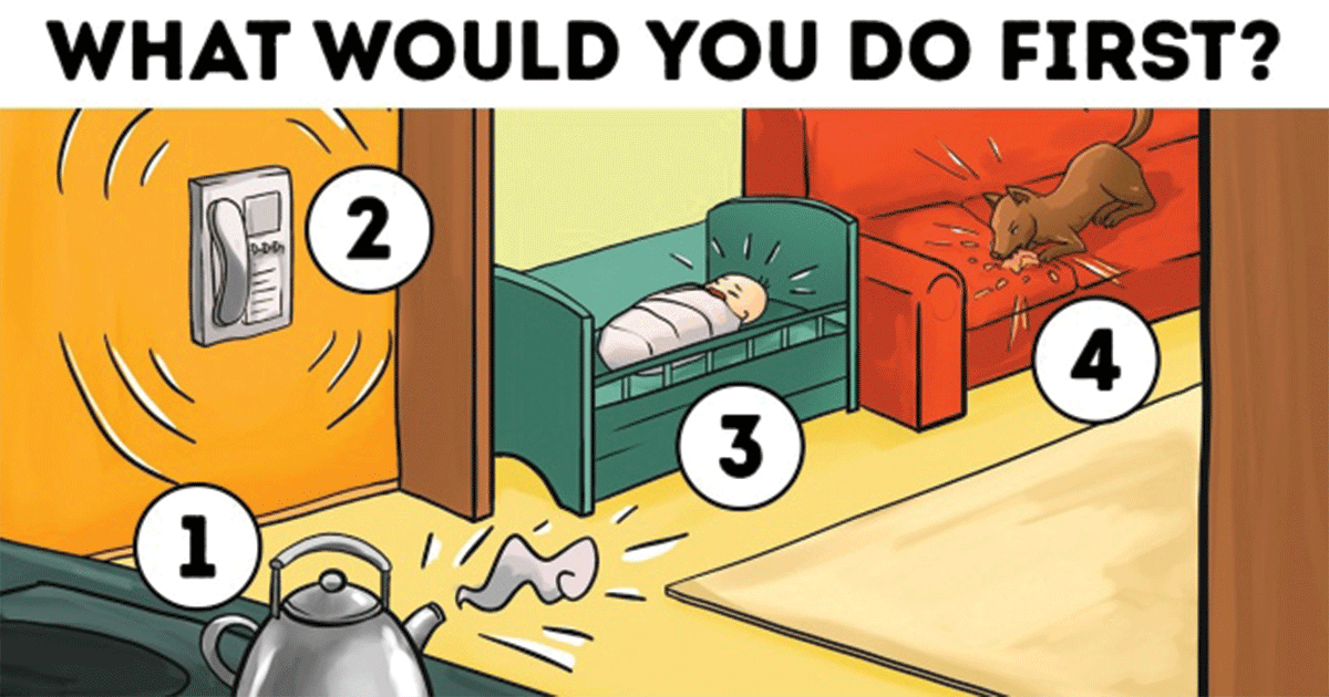 What Would You Do First in This Situation? The Result Can Reveal a Lot About You