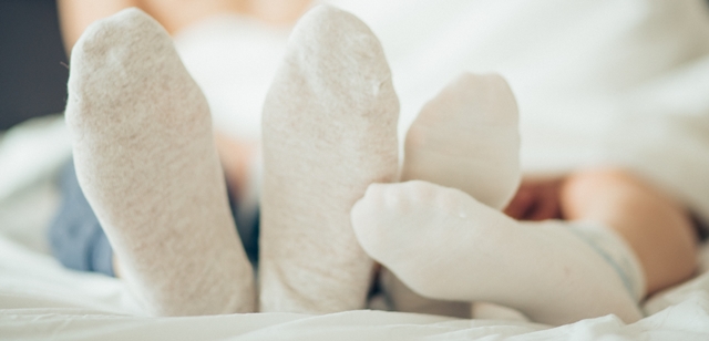 White Socks In Bed