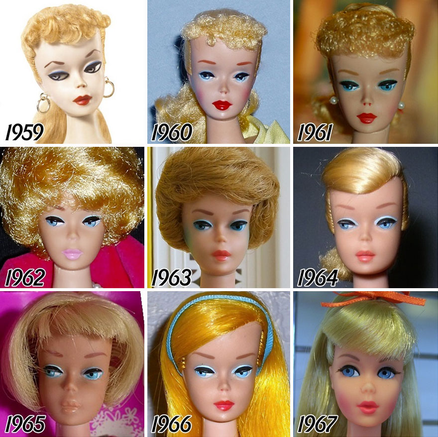 Faces Barbie Evolution 1