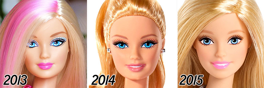 Faces Barbie Evolution 6