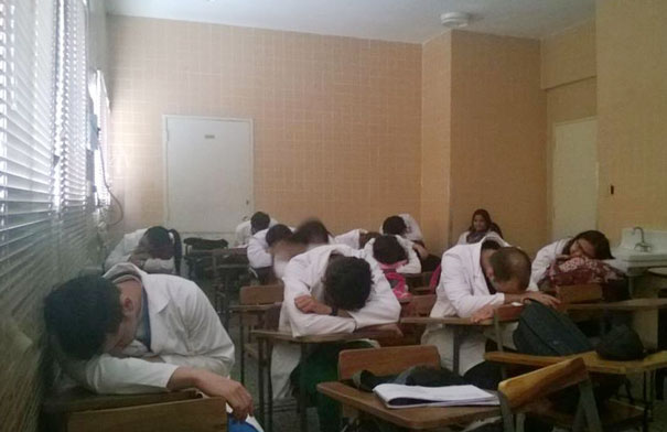 Sleeping Overworked Doctors 16