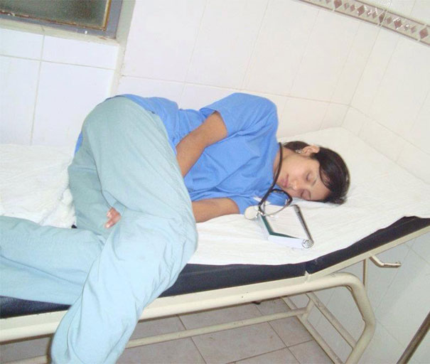 Sleeping Overworked Doctors 20