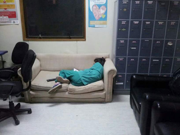 Sleeping Overworked Doctors 6