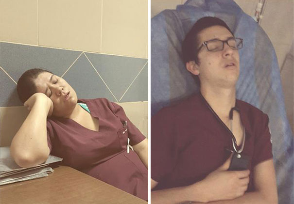 Sleeping Overworked Doctors 8