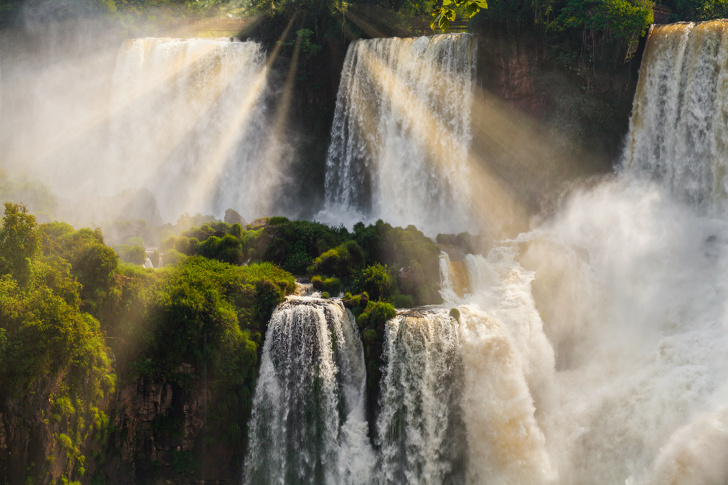 Iguazu Falls Cataratas Del Iguazu Are Waterfalls Of The Iguazu River