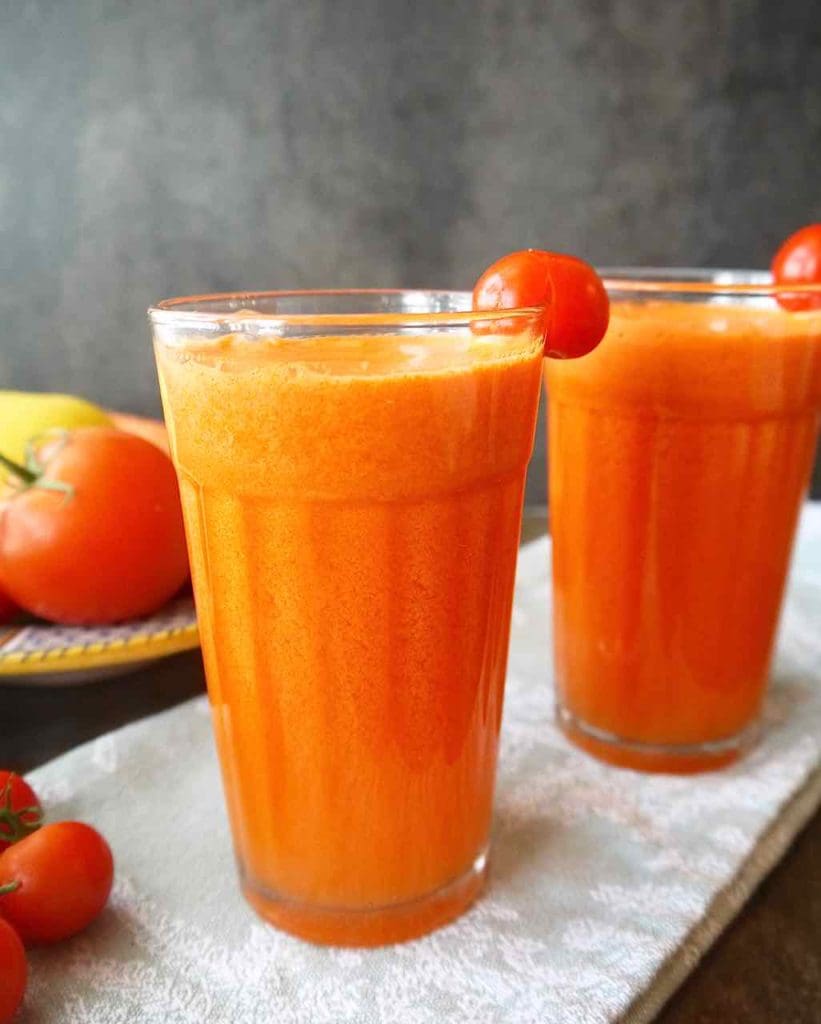 Refreshing Tomato Carrot Juice Paleo Perchancetocook 3 821x1024