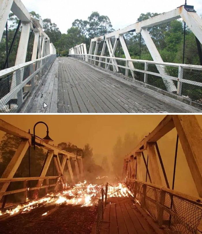 Bushfire Damage Before After Australia 08