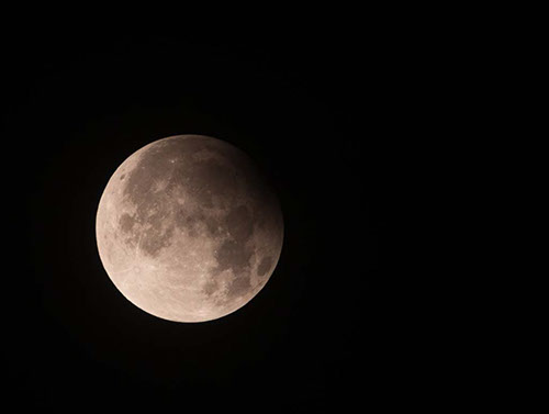 Partial Lunar Eclipse, April 26, 2013, Roh Minh, Koh Andet District, Takeo Provence, Cambodia