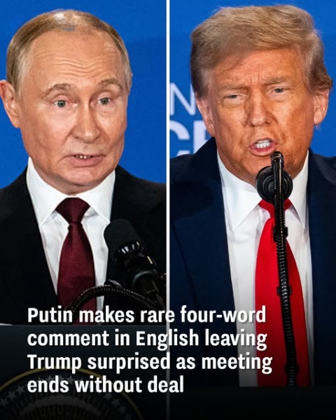 Putin Stuns Trump With Rare Four-Word Comment in English at Alaska Summit