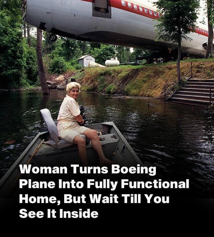 Woman Transforms Boeing 727 Plane Into Stunning Full-Time Home