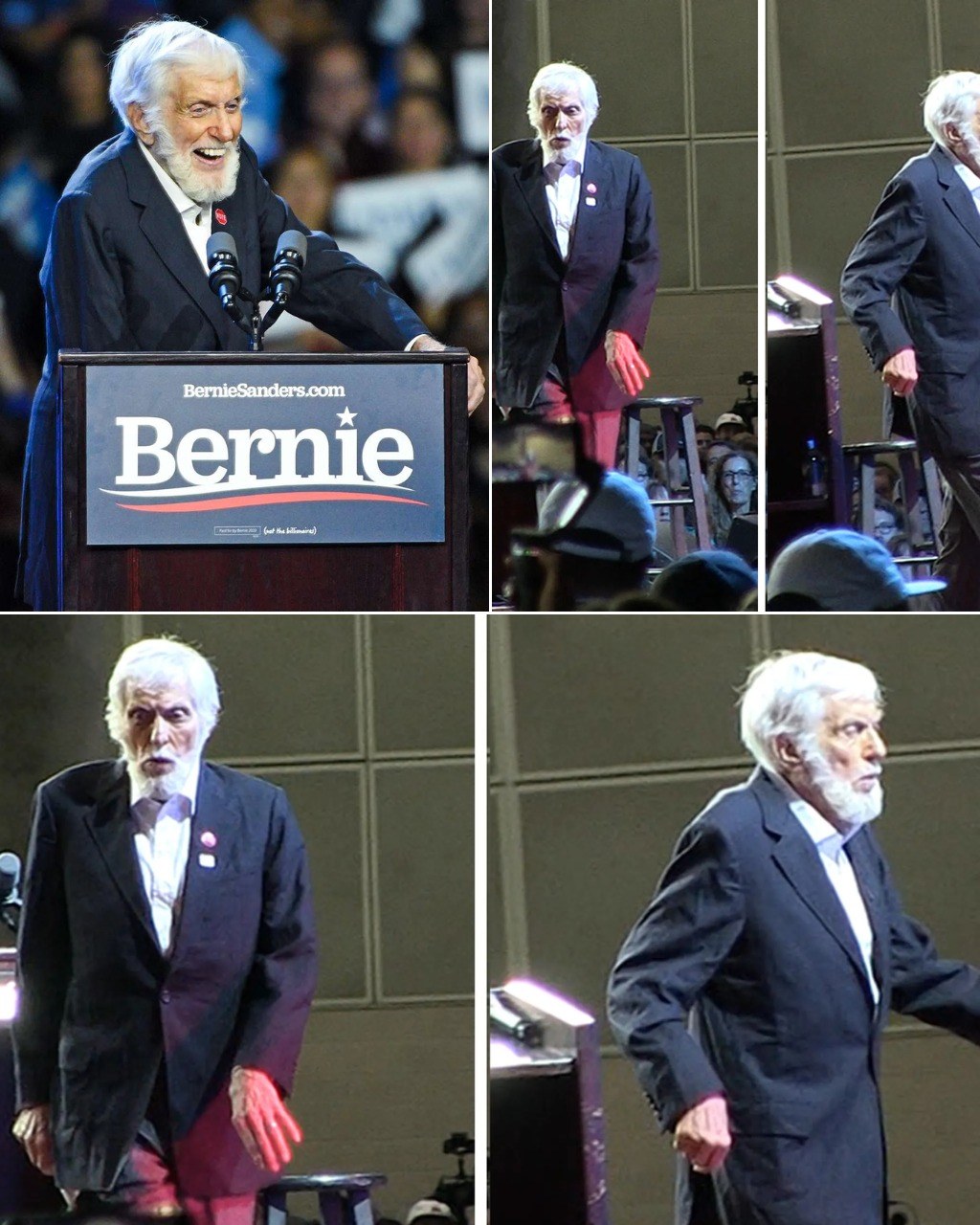 Dick Van Dyke Surprises Bernie Sanders Rally with Song and Endorsement