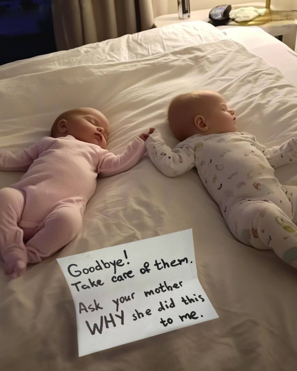 Husband Arrives to Pick Up Wife and Newborn Twins — Finds Only a Note and a Shocking Secret