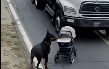 Hero Doberman Saves Baby from Speeding Truck in Heart-Stopping Moment 🐕👶💥