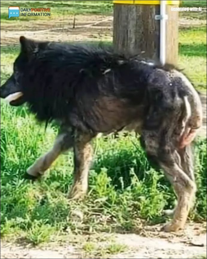 Werewolf” Dog Left on Roadside for Months — Then a Stranger Changed His Life Forever