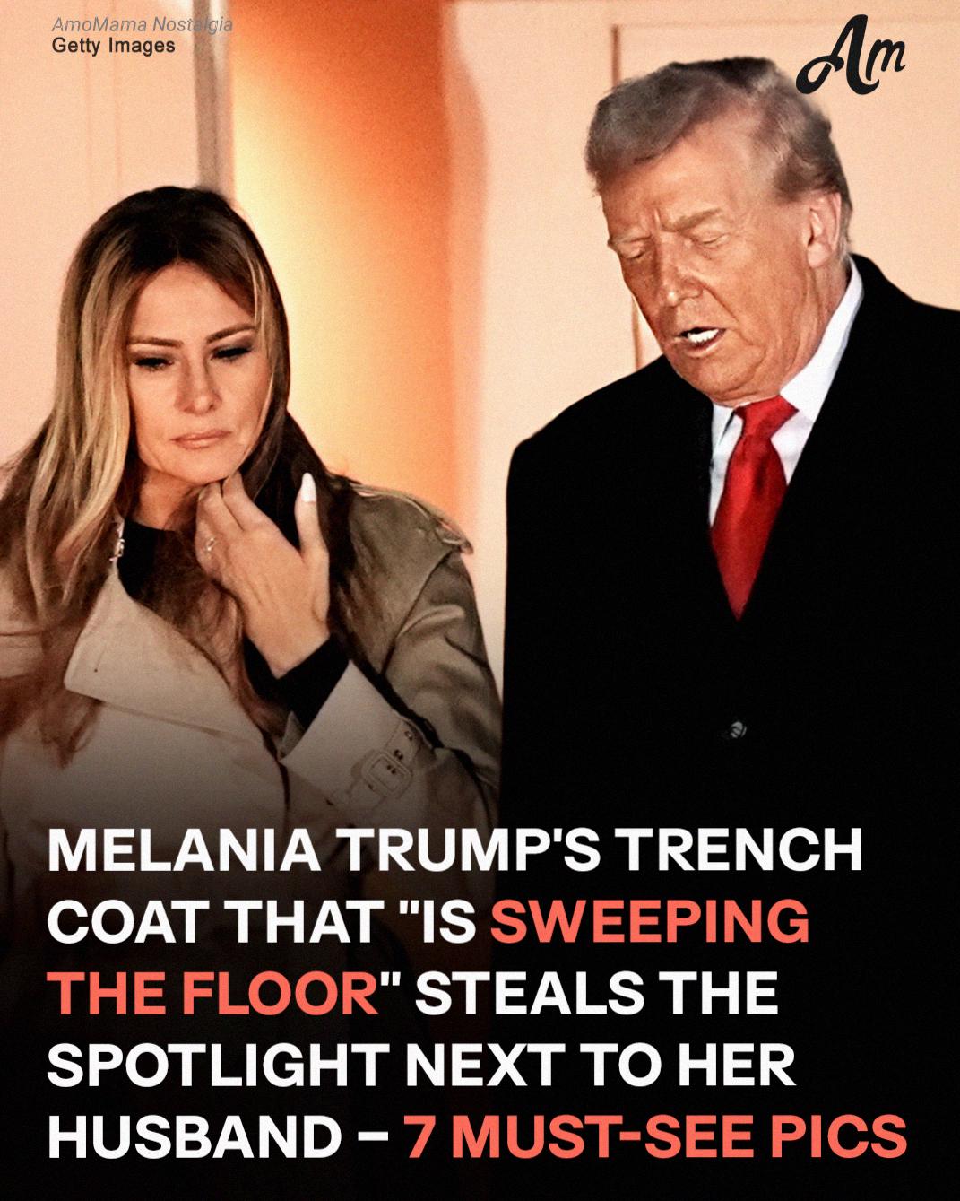 Melania Trump Stuns in Floor-Length Trench Coat During UK Visit with President Trump