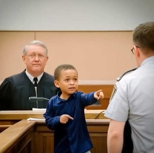 A Little Boy Points at Police Officer in Court—What He Said Left the Whole Room Speechless