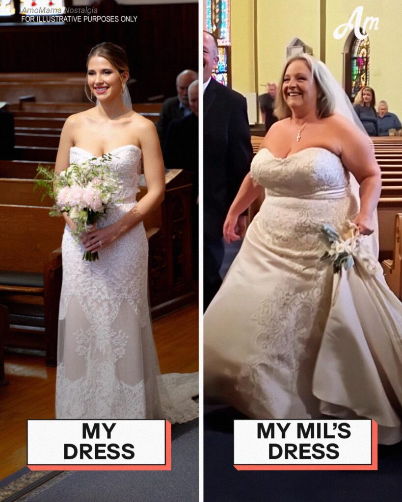 My Future MIL Wore the Same Wedding Dress as Me – But My Groom’s Response Left the Whole Church Silent My Future MIL Wore the Same Wedding Dress as Me – But My Groom’s Response Left the Whole Church Silent