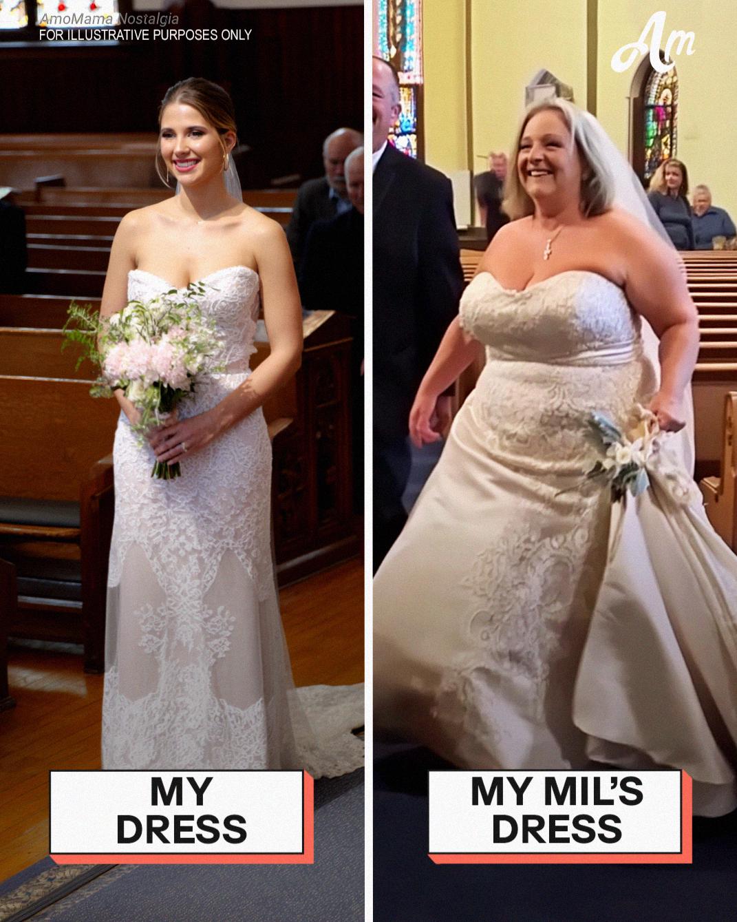 My Future MIL Wore the Same Wedding Dress as Me – But My Groom’s Response Left the Whole Church Silent