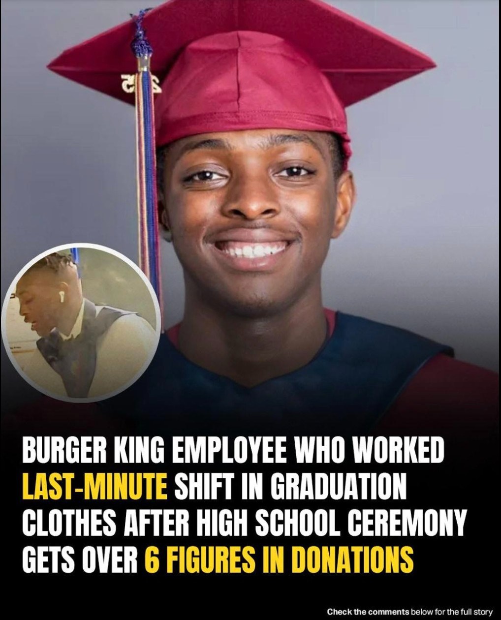 Graduation Day Teen Working at Burger King Raises 0,000 After Viral Video