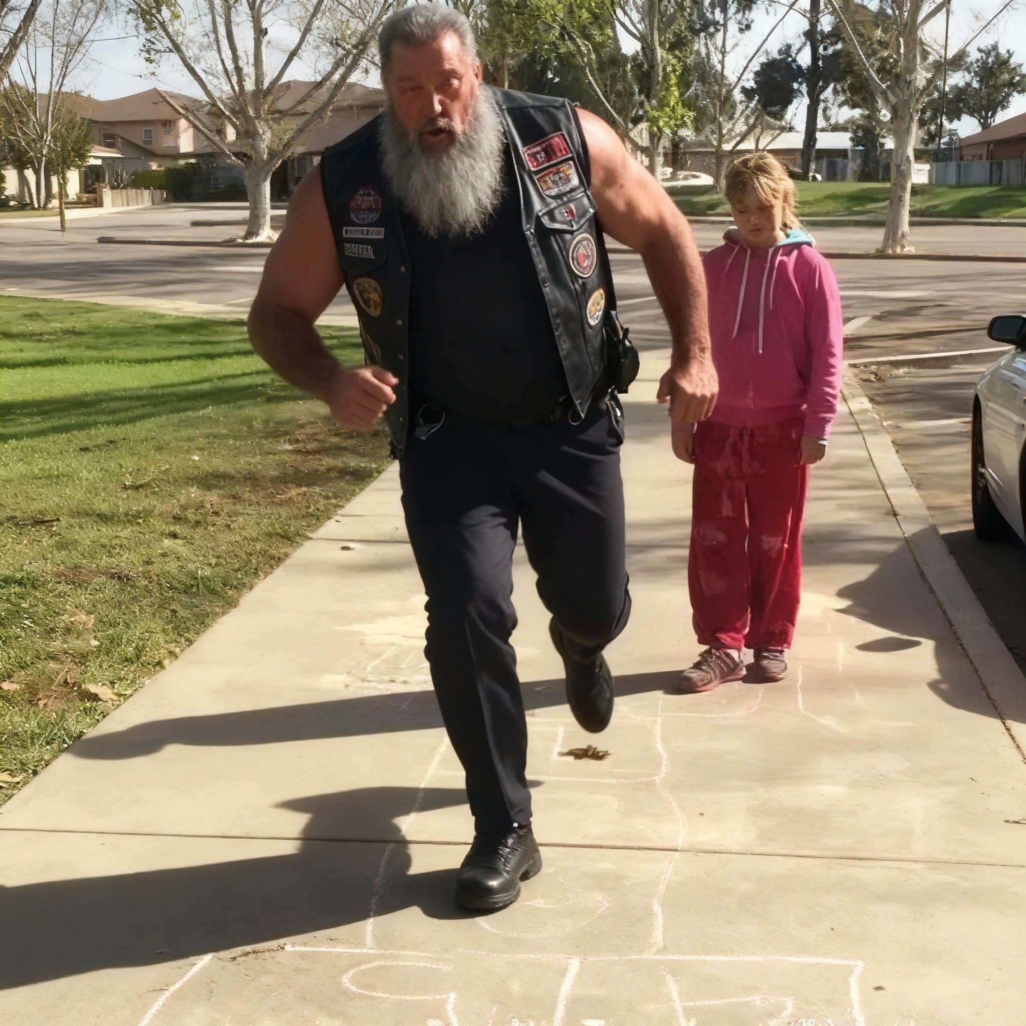 Mom Calls Police on Biker Who Played Hopscotch with Her Autistic Daughter — The Truth Left Everyone Speechless