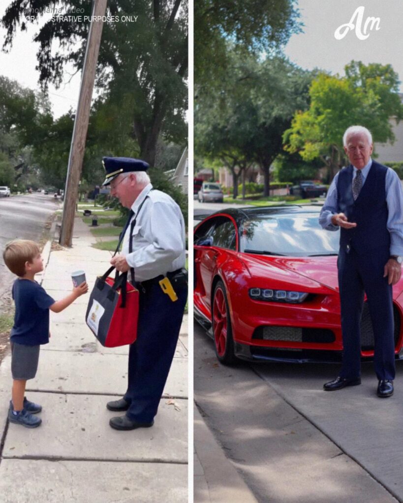 A 5-Year-Old’s Kind Act Toward a Mailman Leads to a Surprise Visit in a Red Bugatti A 5-Year-Old’s Kind Act Toward a Mailman Leads to a Surprise Visit in a Red Bugatti
