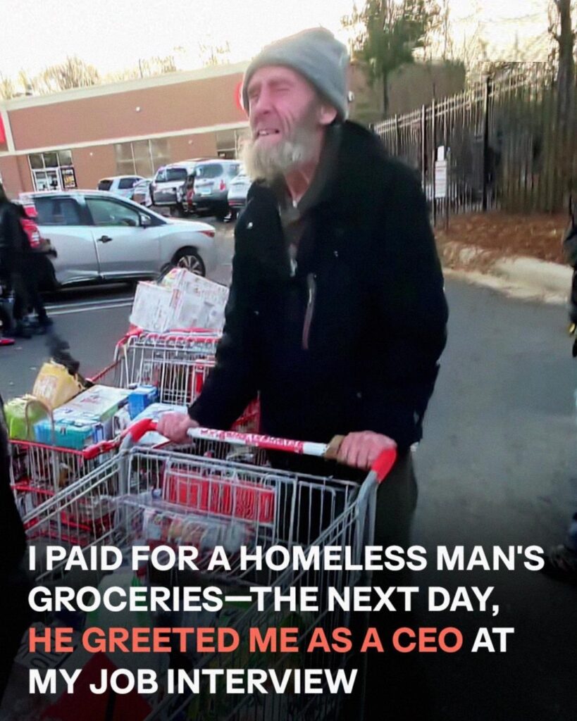 I Covered a Homeless Man’s Grocery Bill — The Very Next Day, He Showed Up as My CEO at a Job Interview