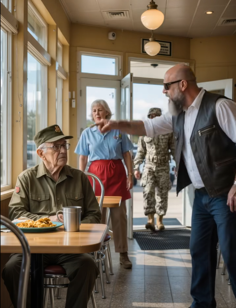 Biker Slaps 81-Year-Old Veteran in Diner — Minutes Later, He Regretted It