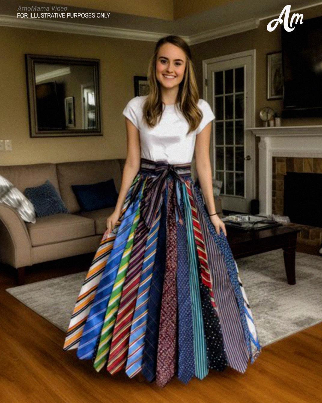 My Stepmom Destroyed the Skirt I Made from My Late Dad’s Ties — Karma Knocked on Our Door That Same Night