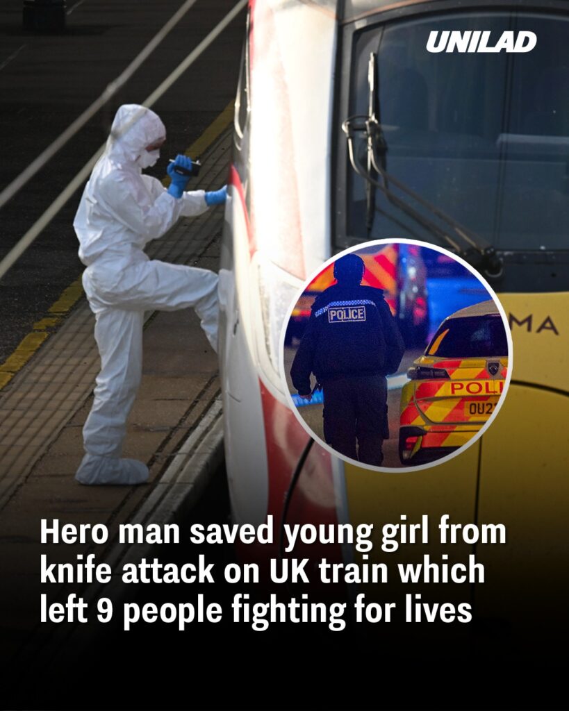 Heroic Man Shields Young Girl During Train Knife Attack in UK – Mass Stabbing on London-bound Service Heroic Man Shields Young Girl During Train Knife Attack in UK – Mass Stabbing on London-bound Service