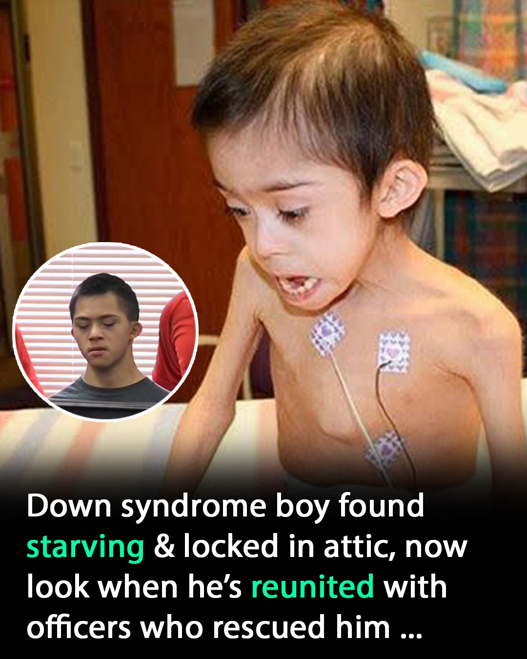 Young Boy with Down Syndrome Rescued from Attic Reunites with the Officers Who Saved Him