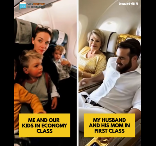 ✈️ My Husband Chose First Class With His Mom, Leaving Me in Economy With the Kids — He Won’t Forget How I Handled It