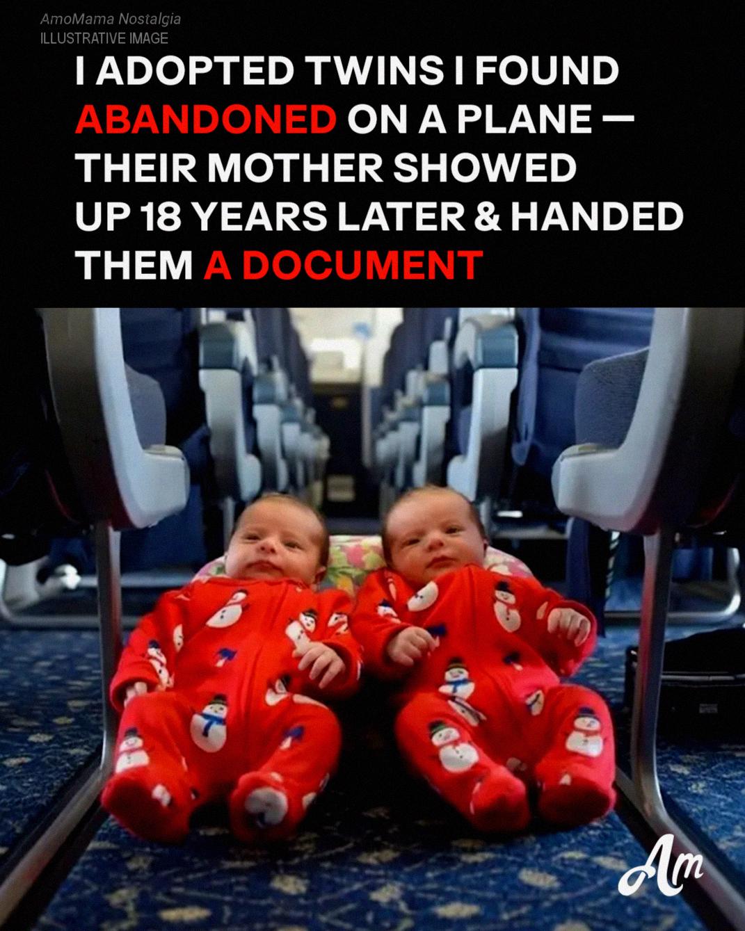 I Adopted Abandoned Twins on a Plane — 18 Years Later Their Birth Mother Returned With a Shocking Document