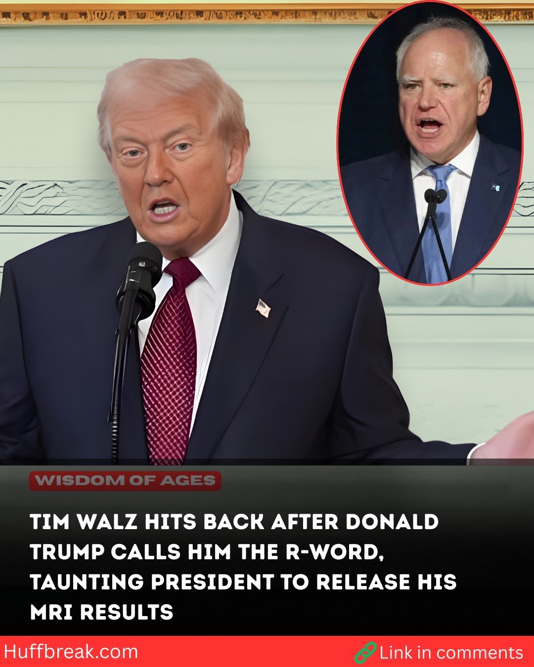 Tim Walz Responds After Trump Uses Offensive Slur — Challenges Him to Release His MRI Results