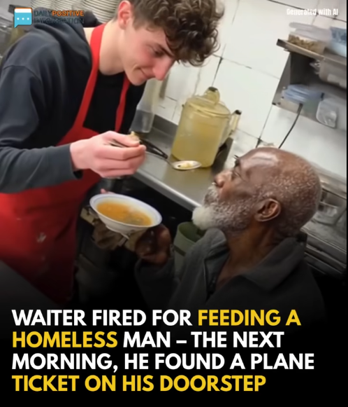 Server Fired for Helping a Homeless Man — The Next Day, a Plane Ticket Arrived That Changed His Life Forever